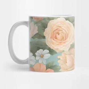 French country cottagecore Pastel color vintage floral Mug